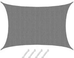 Amanka Sonnensegel|Sonnensegel-5x3m graues HDPE wasserdurchlässiges Schattennetz