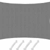Amanka Sonnensegel|Sonnensegel^1x2m graues HDPE wasserdurchlässiges Schattennetz