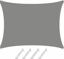 Amanka Sonnensegel|Sonnensegel-1,5x2m graues Polyester wasserdichtes Schattennetz