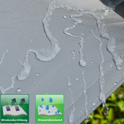 Amanka Sonnensegel|Sonnensegel-1,5x2m graues Polyester wasserdichtes Schattennetz