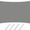 Amanka 1x2m graues Polyester wasserdichtes Schattennetz< Sonnensegel|Sonnensegel