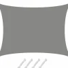 Amanka 6x5m graues Polyester wasserdichtes Schattennetz< Sonnensegel|Sonnensegel