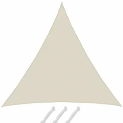 Amanka Sonnensegel|Sonnensegel-8x8x8 beiges Polyester wasserdichtes Schattennetz