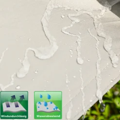 Amanka Sonnensegel|Sonnensegel-8x8x8 beiges Polyester wasserdichtes Schattennetz