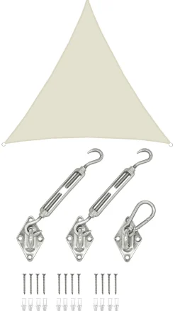 Amanka 4x4x4 Wasserdichtes Sonnensegel mit Befestigung - Beige< Sonnensegel|Sonnensegel