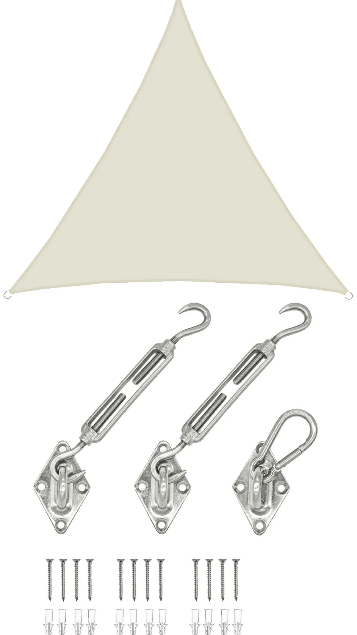 Amanka 4x4x4 Wasserdichtes Sonnensegel mit Befestigung - Beige< Sonnensegel|Sonnensegel