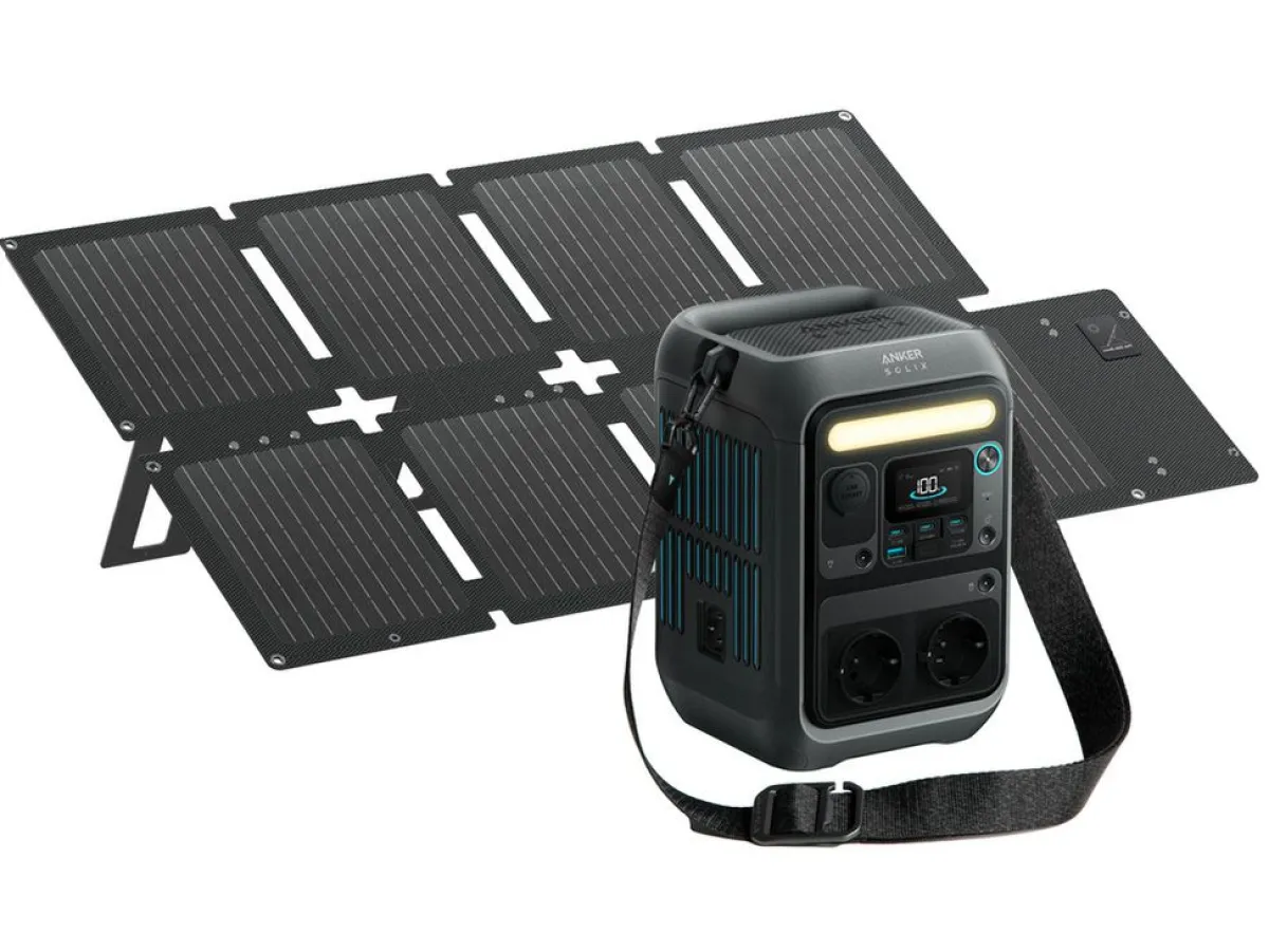 Markenlos Anker SOLIX C300X Powerstation mit PS60X Solarpanel< Powerstations