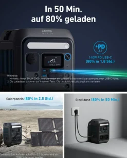 Markenlos Anker SOLIX C300X Powerstation mit PS60X Solarpanel< Powerstations