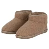 Apollo Socken^Damen Teddy Pantoffeln - Taupe