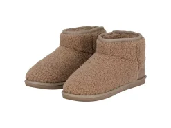 Apollo Socken^Damen Teddy Pantoffeln - Taupe