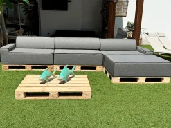 K'Foam Store Lounge Sets^ARKO Dreifach-Chaiselongue-Modulsofa - 360 x 160 cm Grau