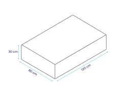K'Foam Store ARKO Modularer Sofa-Pouf - 120x80cm Grau< Lounge Sets