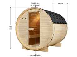Juskys Spa-Artsauna Spitzbergen Außensauna - 6000 Watt