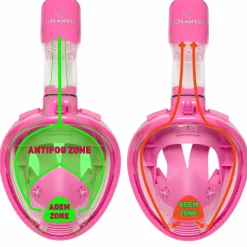 Atlantis Schnorcheln & Tauchen-2.0 Full Face Mask Kids Kinder Schnorchelmaske - Pink