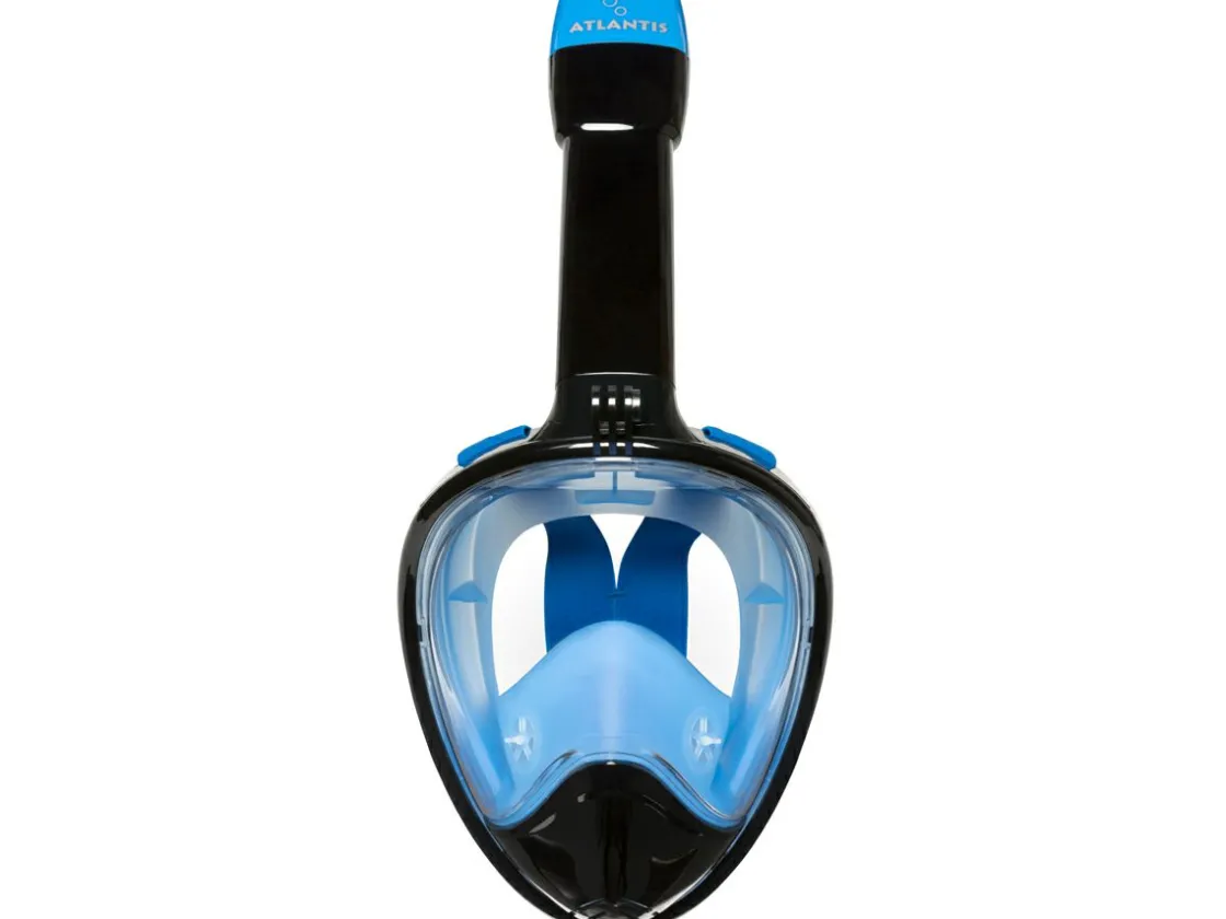 Atlantis Schnorcheln & Tauchen^2.0 Schwarz S/M Erwachsene Schnorchelmaske - Blue