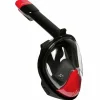 Atlantis Schnorcheln & Tauchen-2.0 Schwarz S/M Erwachsene Schnorchelmaske - Red