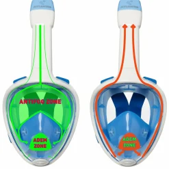 Atlantis Schnorcheln & Tauchen^Full Face Mask S/M Senior Schnorchelmaske - White/Blue