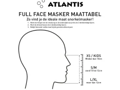 Atlantis Schnorcheln & Tauchen-Full Face S/M Erwachsene Schnorchelmaske - Turquoise