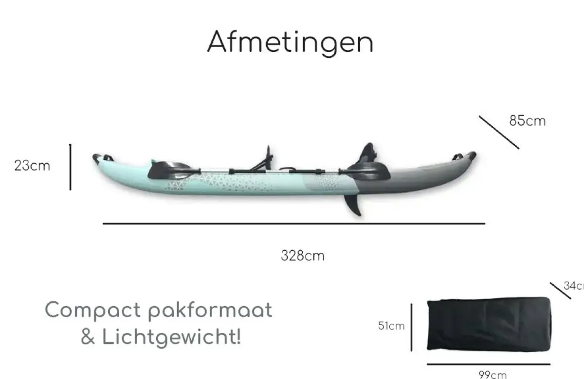 Markenlos Aufblasbares Kajak für 2 Personen von Tourus< Schlauchboote