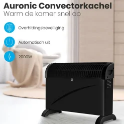 Auronic 2000 Watt Elektrische Konvektorheizung - Black< Elektroheizungen|Elektroheizungen
