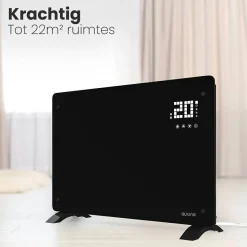 Auronic Elektroheizungen|Elektroheizungen-2000 Watt Glasplattenheizung - Black