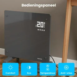 Auronic 1000 Watt Glasplattenheizung - Grey< Elektroheizungen|Elektroheizungen