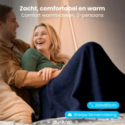 Auronic Heizdecken^200 x 180 cm Elektrische Decke - Blue