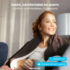 Auronic Heizdecken^180 x 130 cm Elektrische Decke - Brown