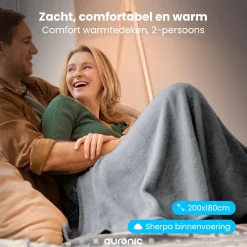 Auronic 200 x 180 cm Elektrische Decke - Grey< Heizdecken