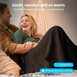 Auronic Heizdecken-200 x 180 cm Elektrische Decke - Brown