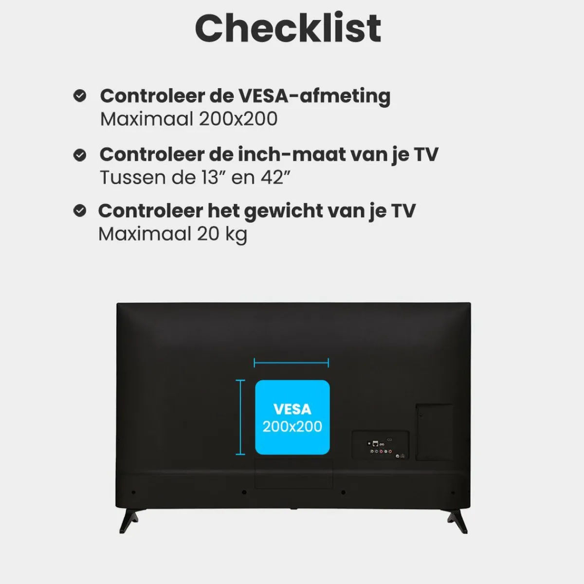 Auronic Dreh- und Neigbare TV Halterung - 13-42 Zoll< Fernseher