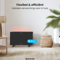 Auronic Elektroheizungen|Elektroheizungen^Konvektorheizung 2000W - mit Ventilator - Black