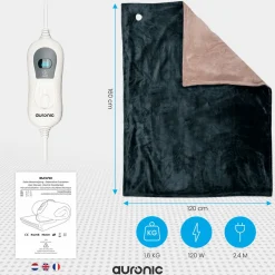 Auronic Heizdecken-1-Personen Elektrische Decke - Anthracite