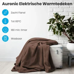 Auronic Heizdecken^2-Personen Elektrische Decke - Brown