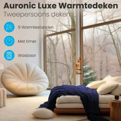 Auronic Heizdecken-2-Personen Elektrische Decke - Blue
