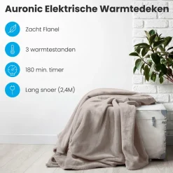 Auronic Heizdecken^2-Personen Elektrische Decke - Taupe