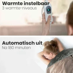 Auronic 2-Personen Elektrische Decke - Grey< Heizdecken