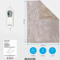 Auronic Heizdecken-1-Personen Elektrische Decke - Taupe