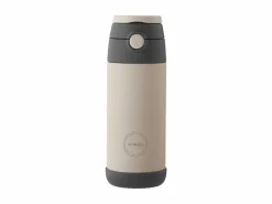 Markenlos Thermosflaschen-AYA&IDA 350 ml Kinder Thermosflasche mit Strohhalm - Cream