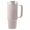 Markenlos Thermosflaschen-AYA&IDA 885 ml Thermobecher mit Strohhalm - Soft Pink