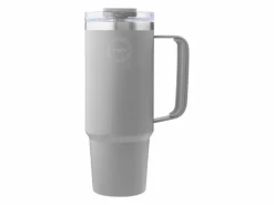 Markenlos Thermosflaschen^AYA&IDA 885 ml Thermobecher mit Strohhalm - Light Grey