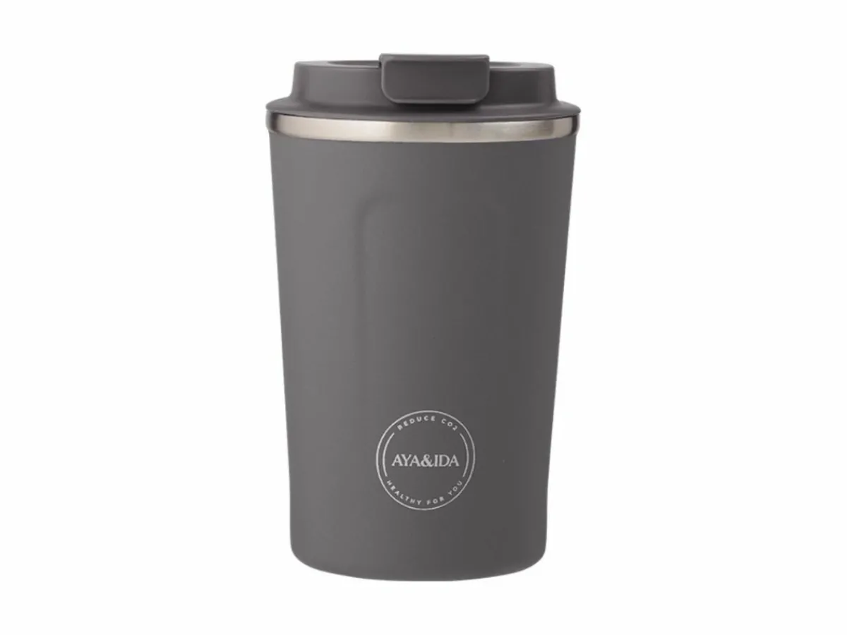 Markenlos AYA&IDA CUP2GO 380 ml Thermobecher - Dark Grey< Thermosflaschen