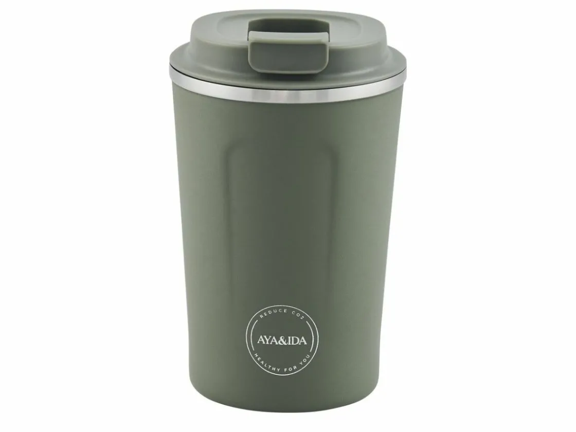 Markenlos Thermosflaschen-AYA&IDA CUP2GO 380 ml Thermobecher - Tropical Green