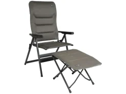 Bardani Bernardo XL 3D Comfort Klappstuhl - Platina Grey< Campingstühle Mit Verstellbarer Rückenlehne|Klappstühle