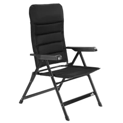 Markenlos Campingstühle Mit Verstellbarer Rückenlehne|Klappstühle^Bardi 7-Positionen Black Luxus-Klappstuhl - Set von 4