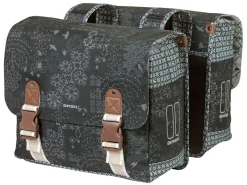 Basil Fahrrad Zubehör|Fahrradtaschen-Bohème doppelte Fahrradtasche - Charcoal