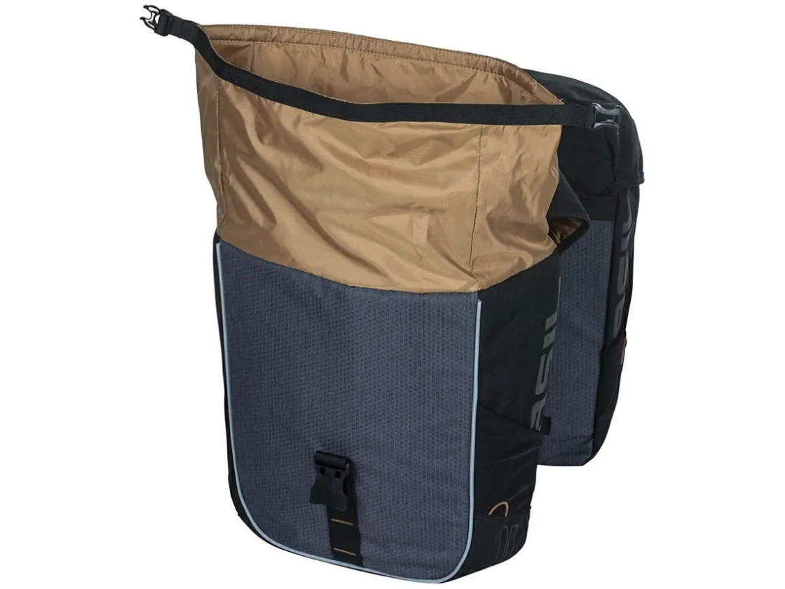 Basil Fahrrad Zubehör|Fahrradtaschen^Miles Doppelpacktasche - Grey