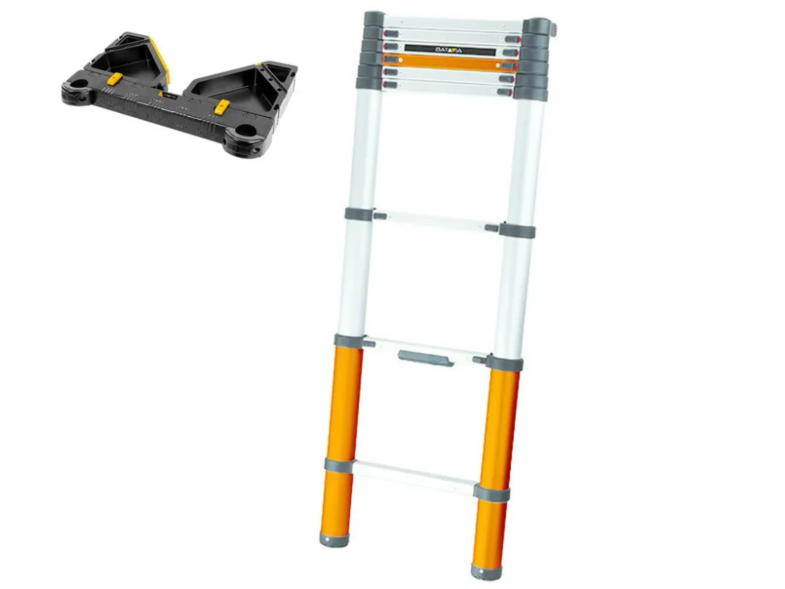Batavia Leitern-263 Teleskopleiter mit Soft-Close & Anti-Rutsch