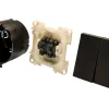 Markenlos Lichtschalter & Steckdosen-BBA 230 volt Doppel-Wippschalter - grey