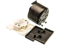 Markenlos Lichtschalter & Steckdosen-BBA 230 volt Doppel-Wippschalter - grey